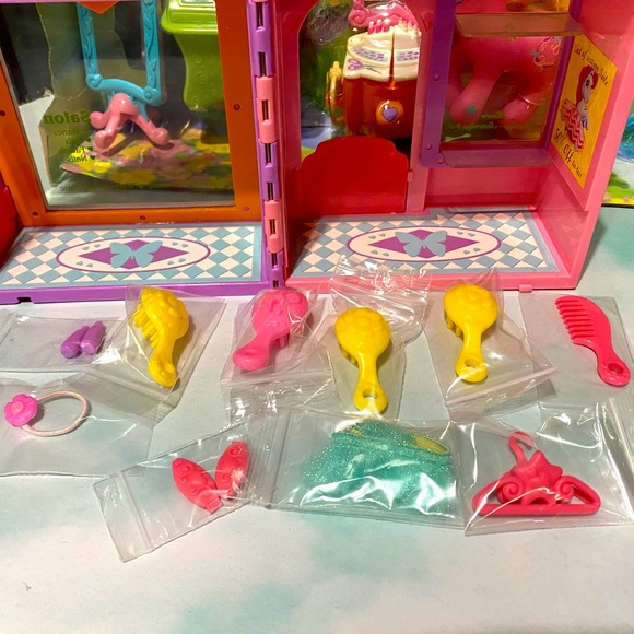 MY LITTLE PONY G3 VTG 2003 CELEBRATION SALON w/AMBERLOCKS & 3 MORE PONY FIGURES - Picture 14 of 16